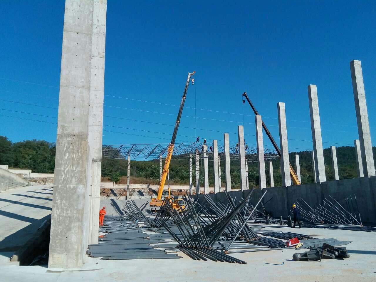 江西威海搅拌站网架